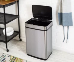 Stainless Steel & Black 13-Gal. Motion Sensor Trash Can -Home Furnishing Store 810669723 A0 4