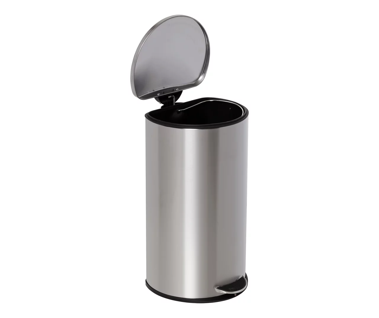 Stainless Steel 8-Gal. Semicircle Pedal Soft-Close Trash Can 2 Stainless Steel 8-Gal. Semicircle Pedal Soft-Close Trash Can - Image 2