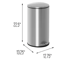 Stainless Steel 8-Gal. Semicircle Pedal Soft-Close Trash Can 15 Stainless Steel 8-Gal. Semicircle Pedal Soft-Close Trash Can -Home Furnishing Store 810669724 A0 8