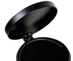 Matte Black Stainless Steel 8-Gal. Round Pedal Trash Can -Home Furnishing Store 810669725 A0 3