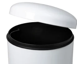 White Stainless Steel 8-Gal. Round Pedal Soft-Close Trash Can -Home Furnishing Store 810669726 A0 6