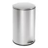 Stainless Steel 10.5-Gal. Semicircle Pedal Soft-Close Trash Can