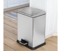 Stainless Steel 15.3-Gal. Rectangular Pedal Soft-Close Trash Can -Home Furnishing Store 810669730 A0 7