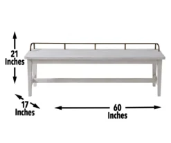 Pendleton Ivory Bench -Home Furnishing Store 810680819 A7