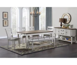 Pendleton Ivory Bench -Home Furnishing Store 810680819 B8