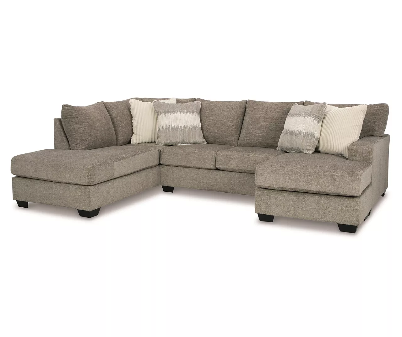 Signature Design By Ashley Creswell Gray Sectional With Left-Facing Chaise 1 Signature Design By Ashley Creswell Gray Sectional With Left-Facing Chaise