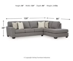 Broyhill Reydell Charcoal Sectional -Home Furnishing Store combo980196 3